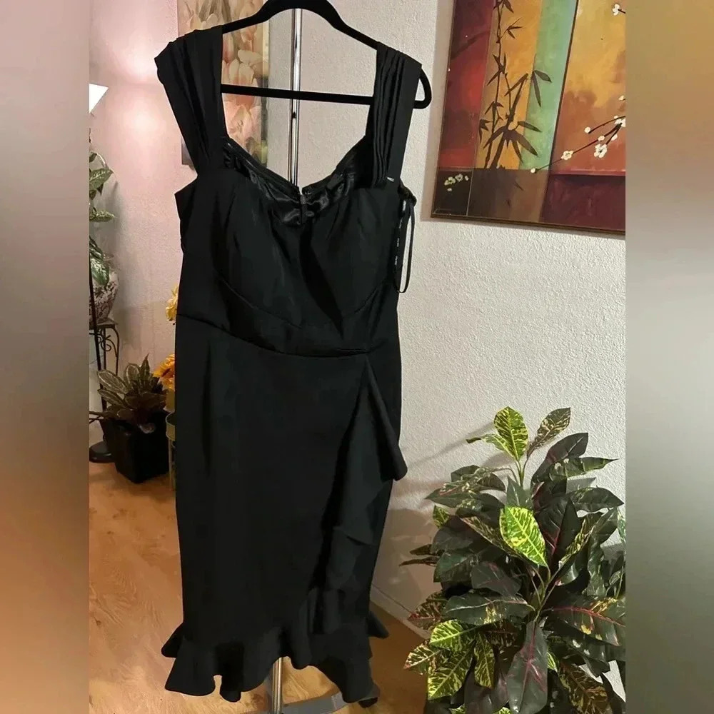 City Chic hypnotize black maxi dress size L/20 - Picture 6 of 15